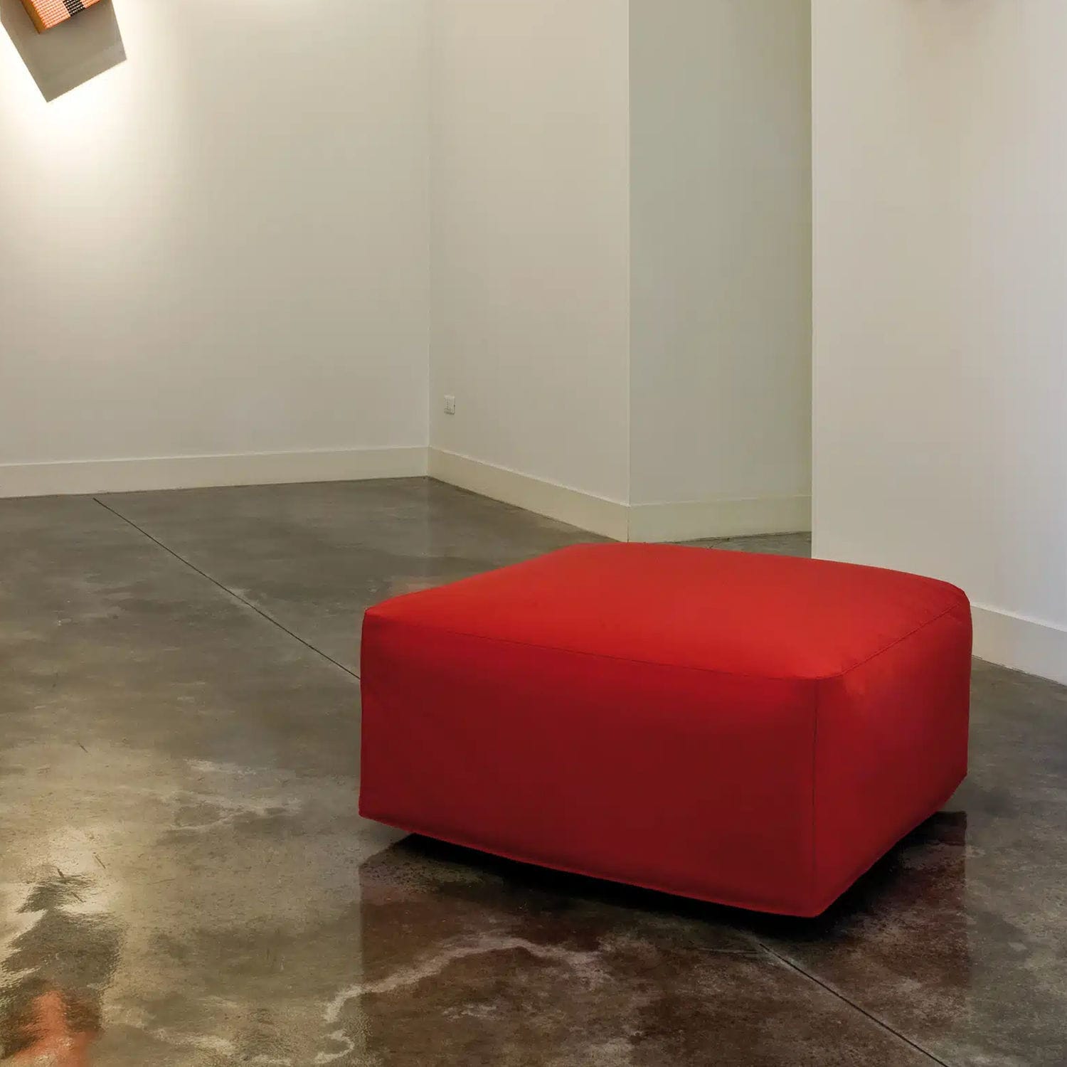 YEMYHOM Copertura per ottomana, design jacquard, altamente elasticizzata, pieghevole, protezione rettangolare rimovibile (pouf grande, azzurro