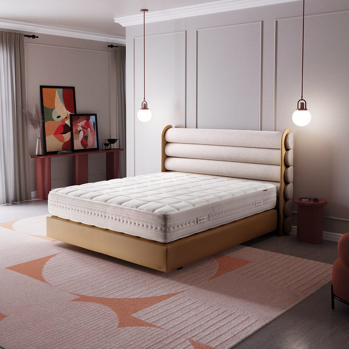 TAOCOCO Copri Testata Letto Matrimoniale, Copri Testiera Letto Imbottita, Copertura Testiera Letto Elastico, Morbido Tessuto Velour Stretch, Lavabile, Design All-In-One(Blu Scuro, 180-200cm