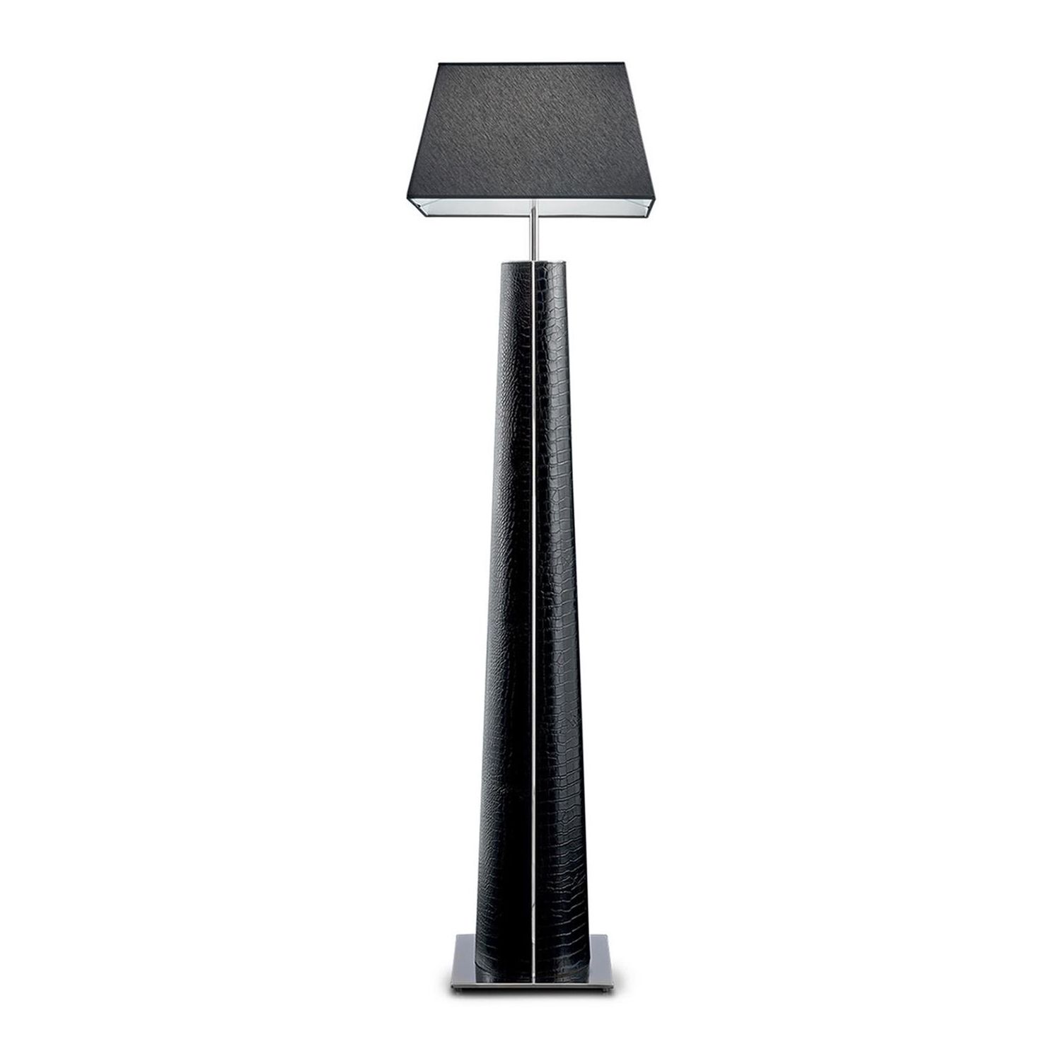 Lindby Nymar lampada da terra, stoffa, nero-oro, lampada da terra in tessuto | Leroy Merlin