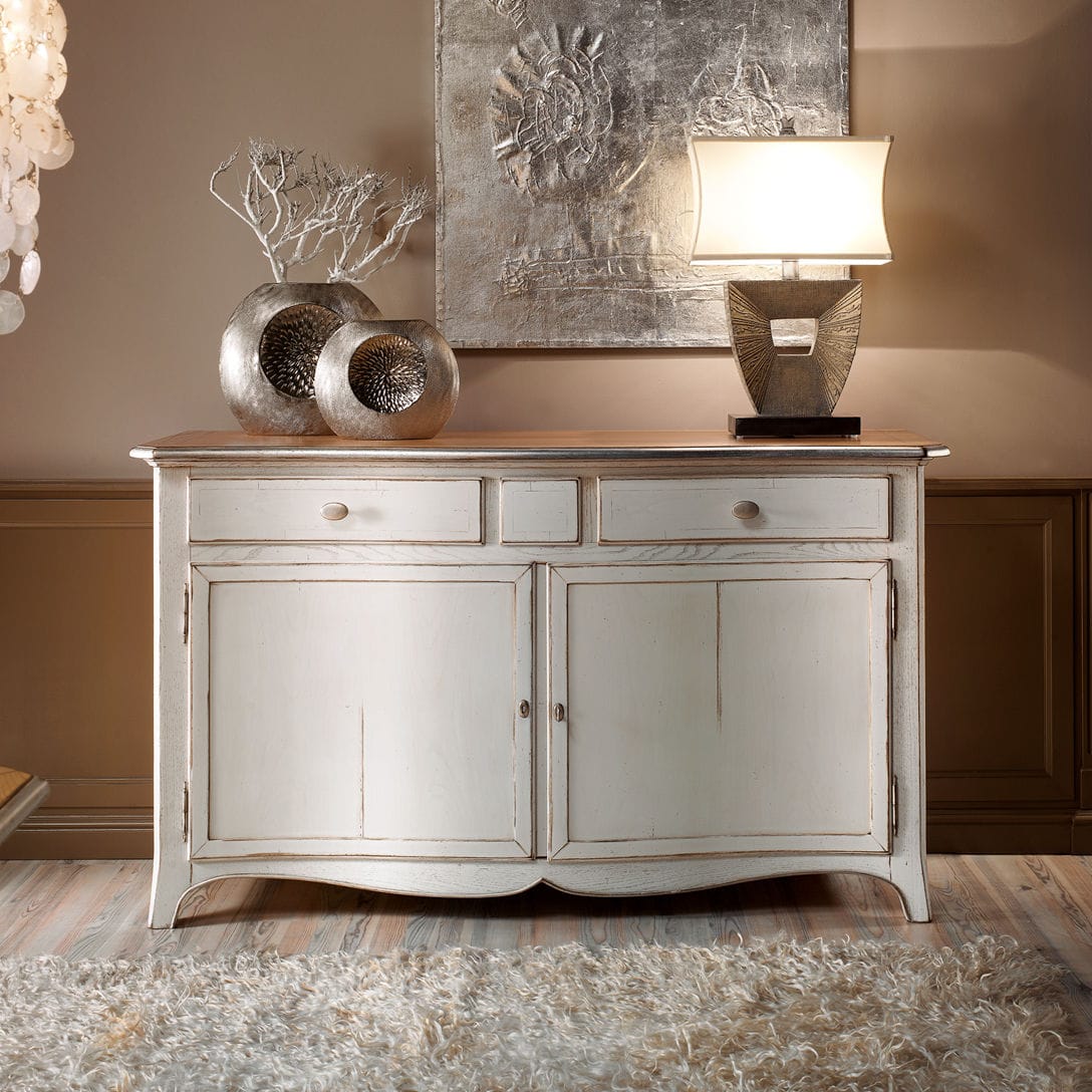 Credenza classica CH110 Mobili Busatto in legno laccato / bianca