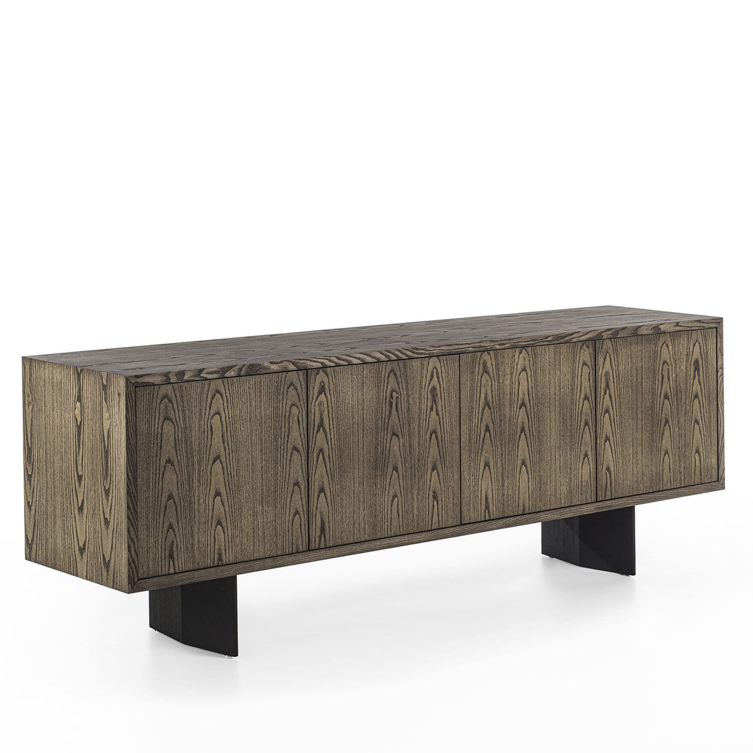 Credenza in rovere nero 78 x 35,5 x 74,5 cm in legno ingegnerizzato
