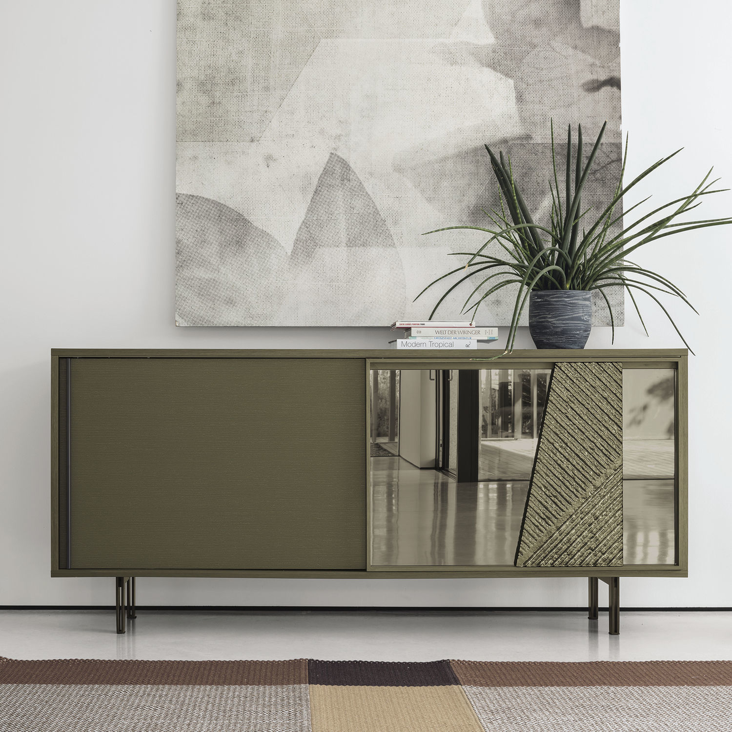 Credenza moderna MODUS GLASS Target Point in vetro / in laminato