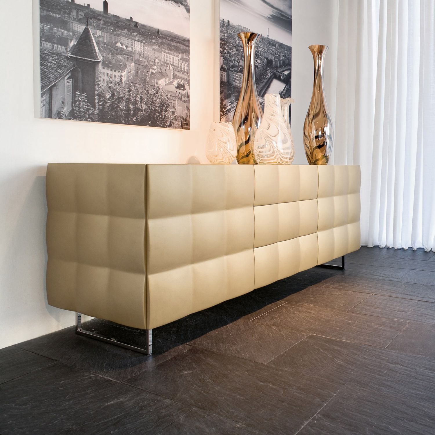 Credenza moderna VENICE Tonin Casa in legno / con rivestimento in