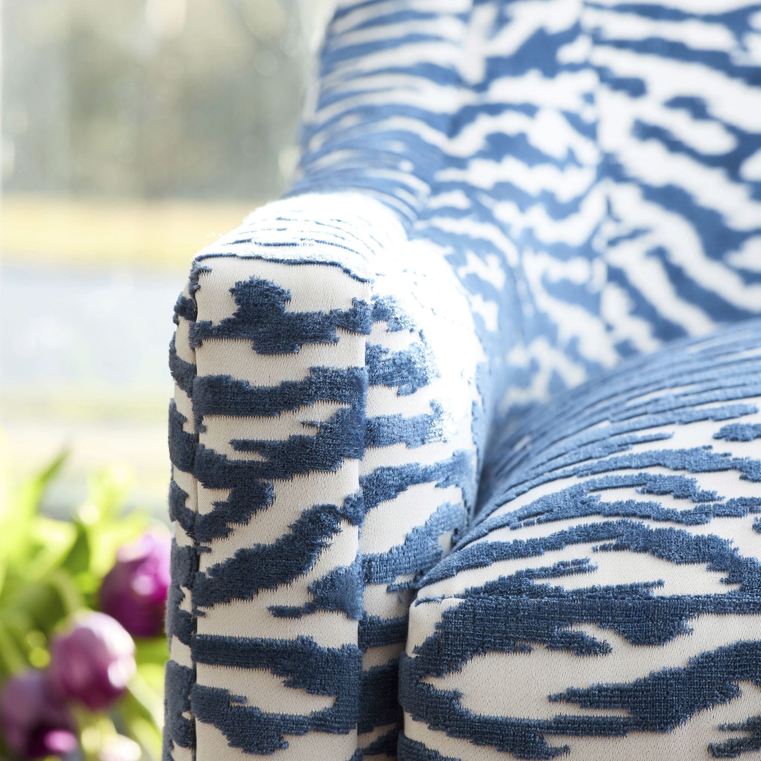 Velluto Stampato Con Fagiani E Fiori Vintage Per Tende, Tappezzeria - Foto 4