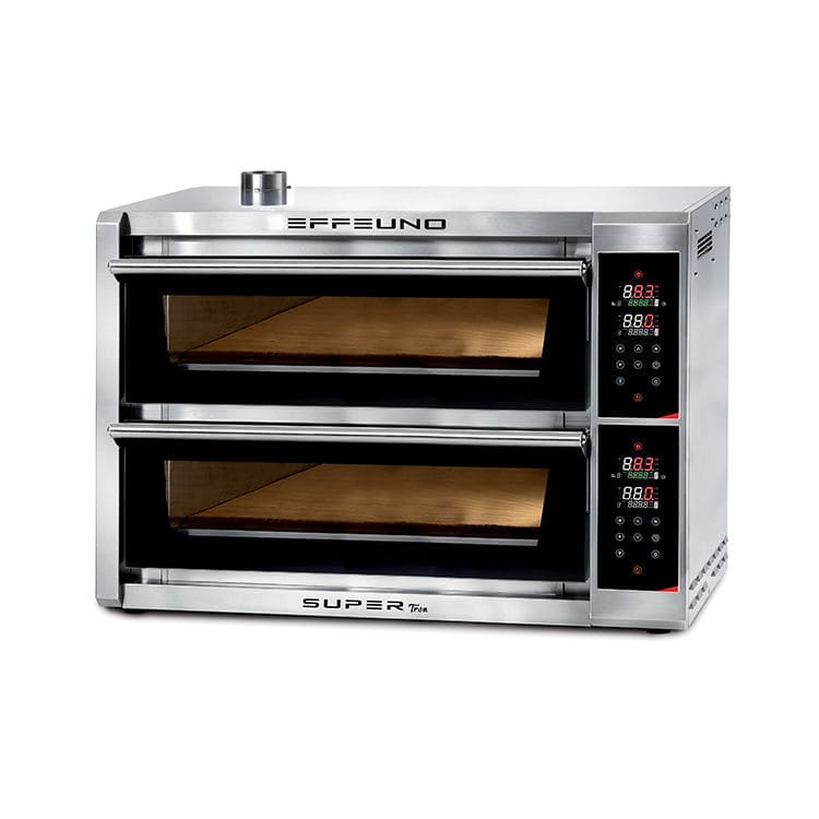 Forno Per Pizza Doppio A 2 Camere - 3000 W, Pietra Cordierite, Temperatura Regolabile, Professionale