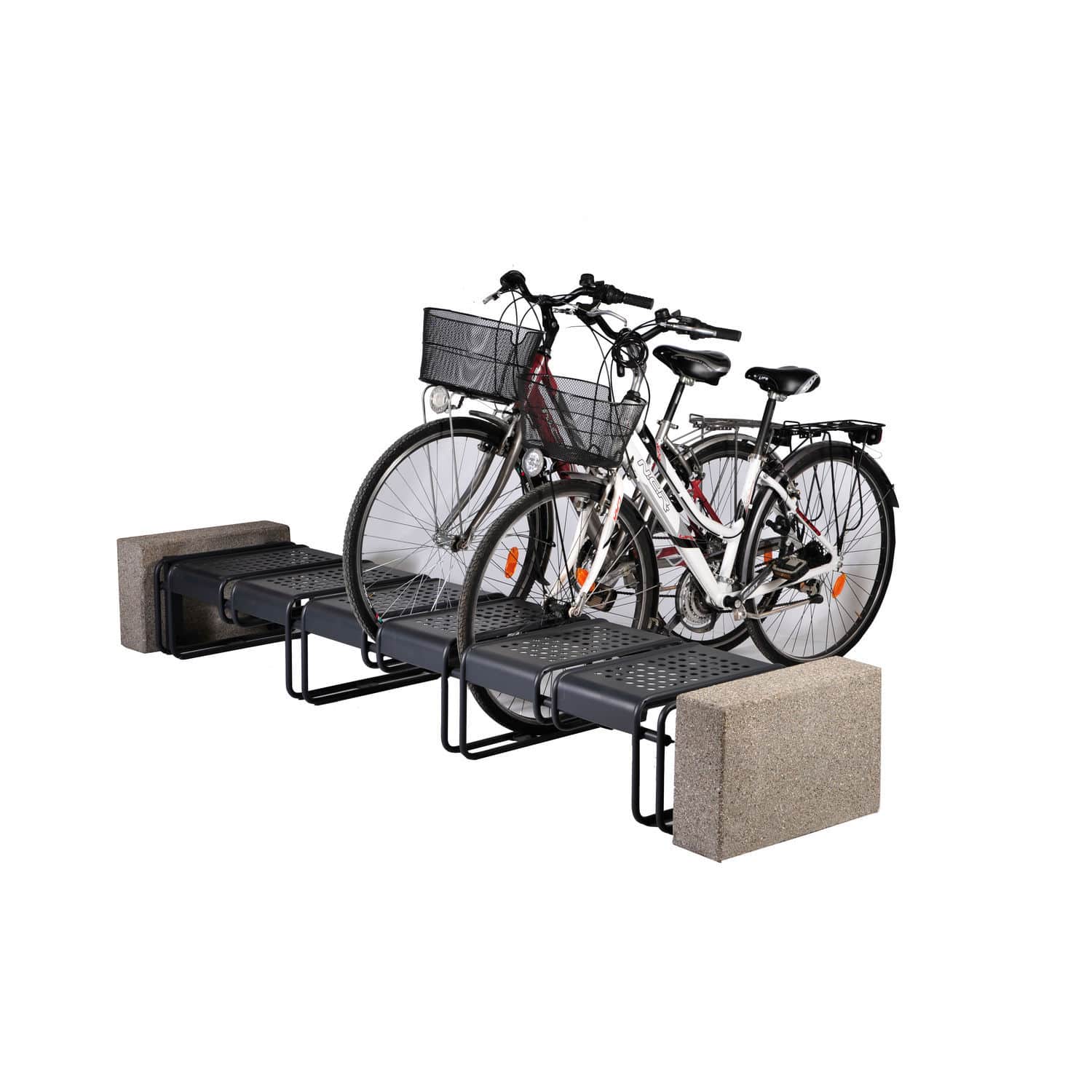 Rastrelliera Per 6 Biciclette Toboli In Acciaio Zincato | Portabici Per Interno Ed Esterno, Montaggio A Pavimento O Parete