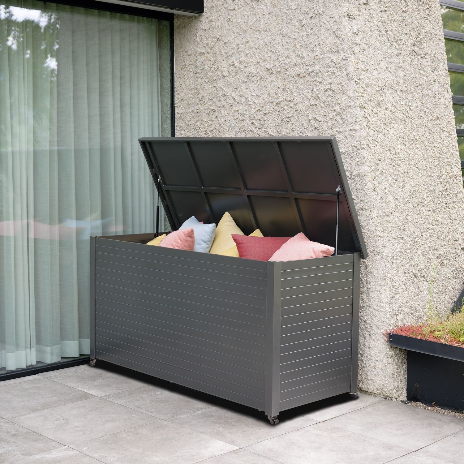 Mastello Tondo ICS In Polietilene Nero - 285x285x55 Cm, Impilabile - Foto 6