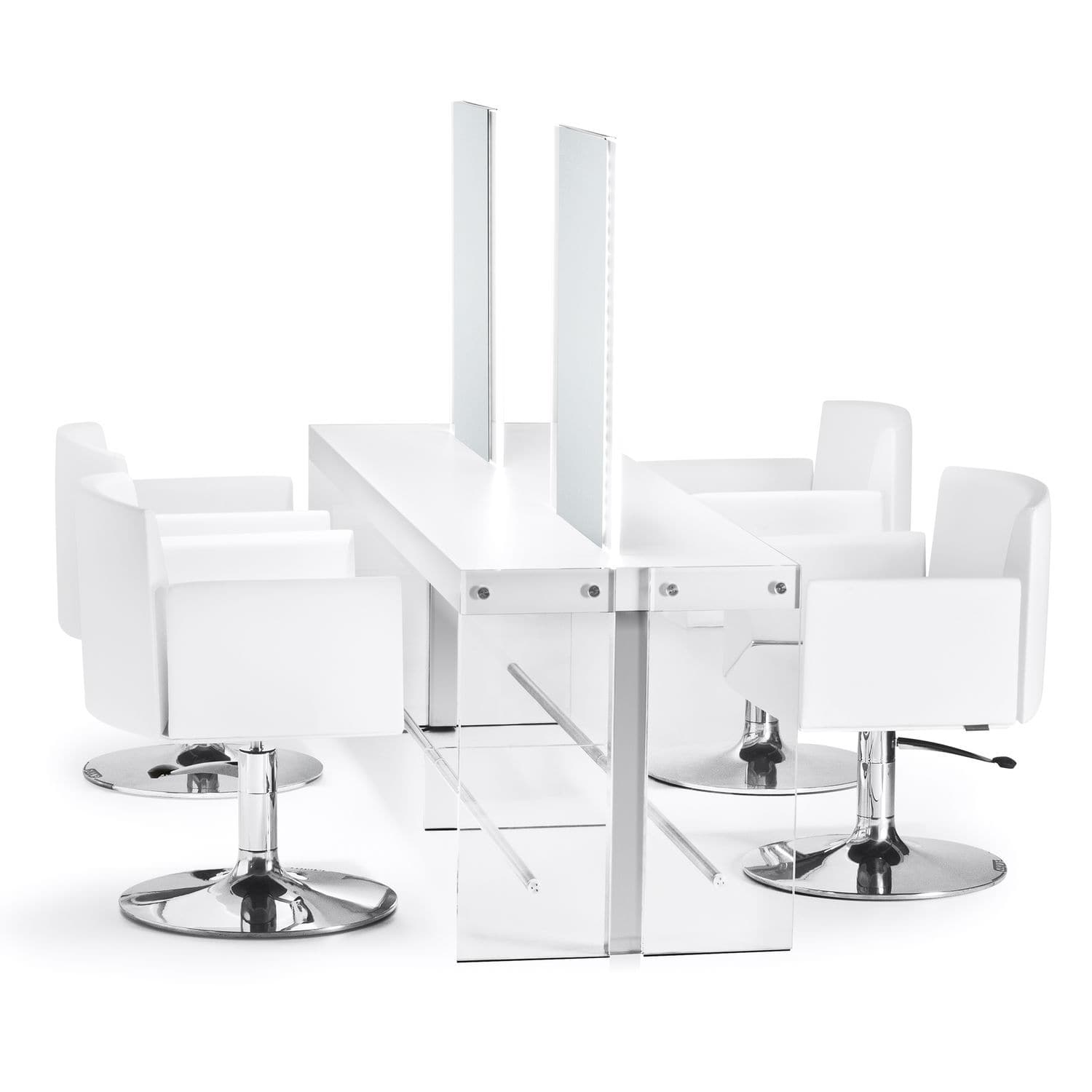 WOMO-DESIGN - Tavolino Da Caffc Rotondo R 75x35 Cm Colore Argento Vetro E Metallo Womo Design 390002508
