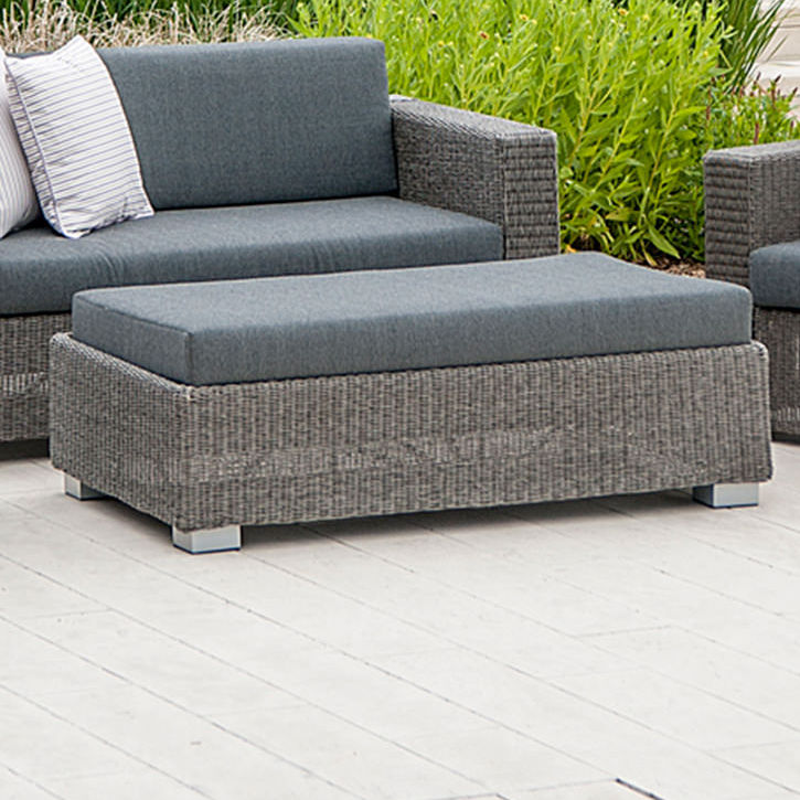 YEMYHOM Copertura ottomana di ultima generazione, design jacquard, ad alta elasticità, pieghevole, rettangolare, rimovibile (pouf XL, grigio chiaro
