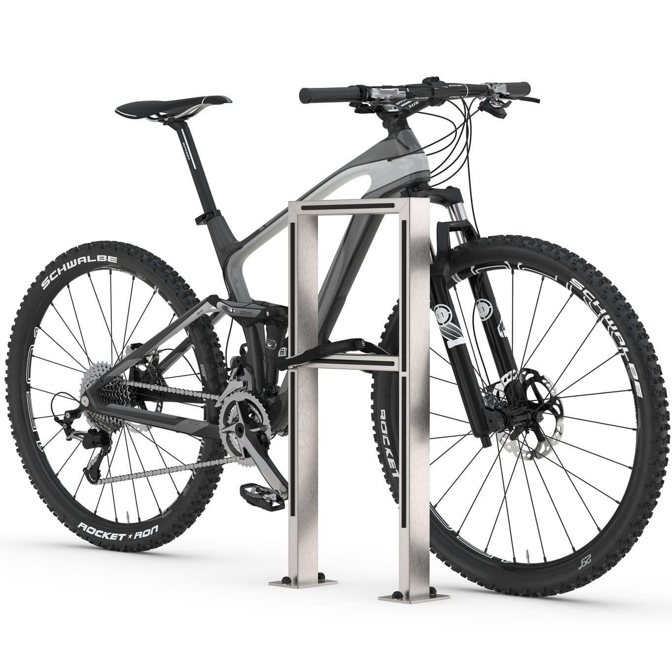 Supporto da pavimento per bicicletta, regolabile, resistente
