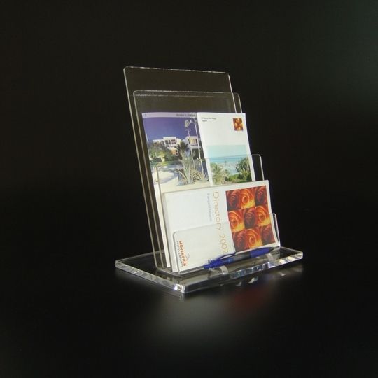 EUROPEL Porta Brochure Da Parete A5 - Espositore Trasparente Per Opuscoli, Menu E Volantini - Foto 4