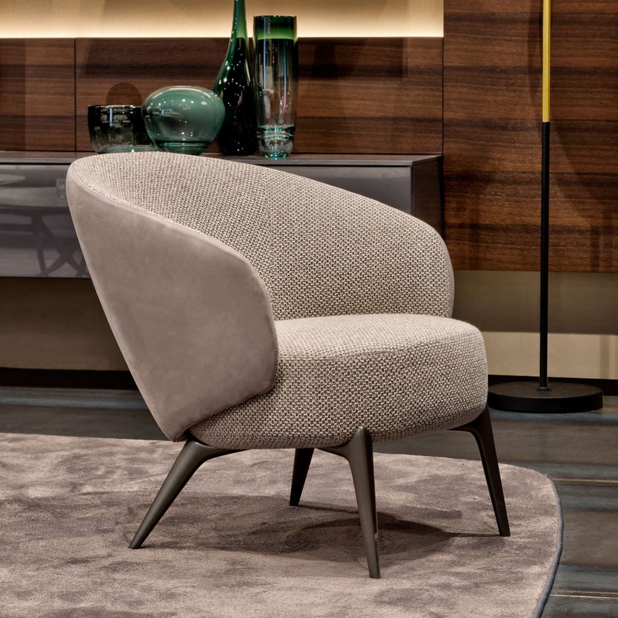 Poltrona Velluto HOMCOM Poltrona Da Soggiorno Moderna In Tessuto