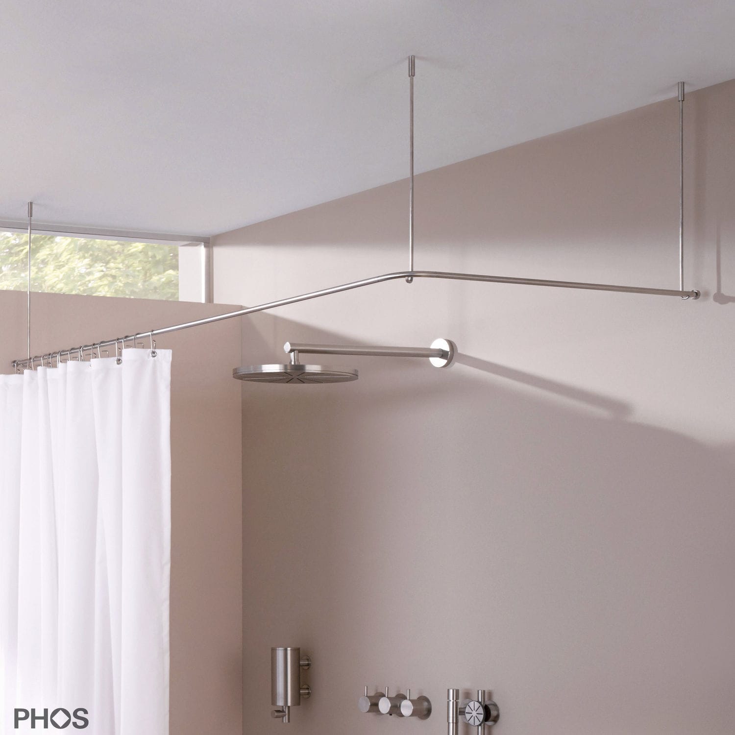 Asta Per Tenda Da Doccia In Acciaio Inossidabile Regolabile E