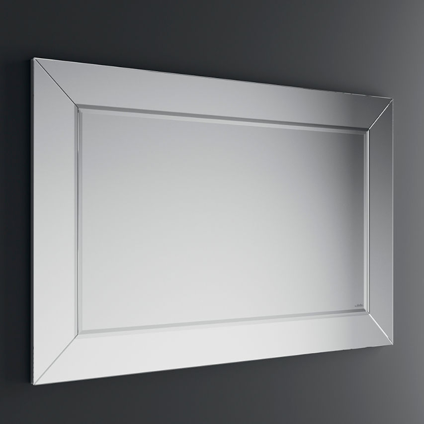 WEER Specchio da bagno con cornice in metallo nero opaco, 139,7 x 76,2 cm, arrotondato, rettangolare, antiruggine, in vetro temperato, da appendere sopra il lavello in orizzontale o in verticale