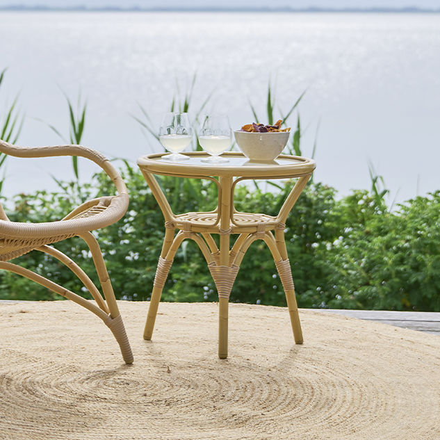 Progarden Tavolo Tavolino King In Dura Resina Finto Rattan Vimini Nero