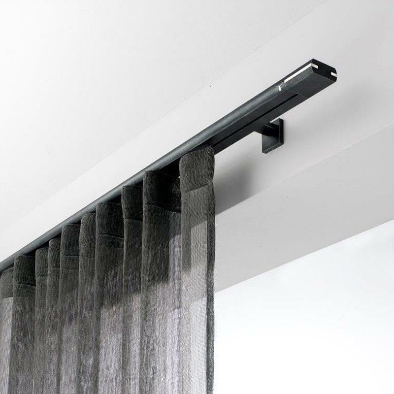 Binario Per Tende Arricciate - In Alluminio, Per Installazione A Parete O Soffitto, Movimento Manuale, Bianco 220cm - Foto 9