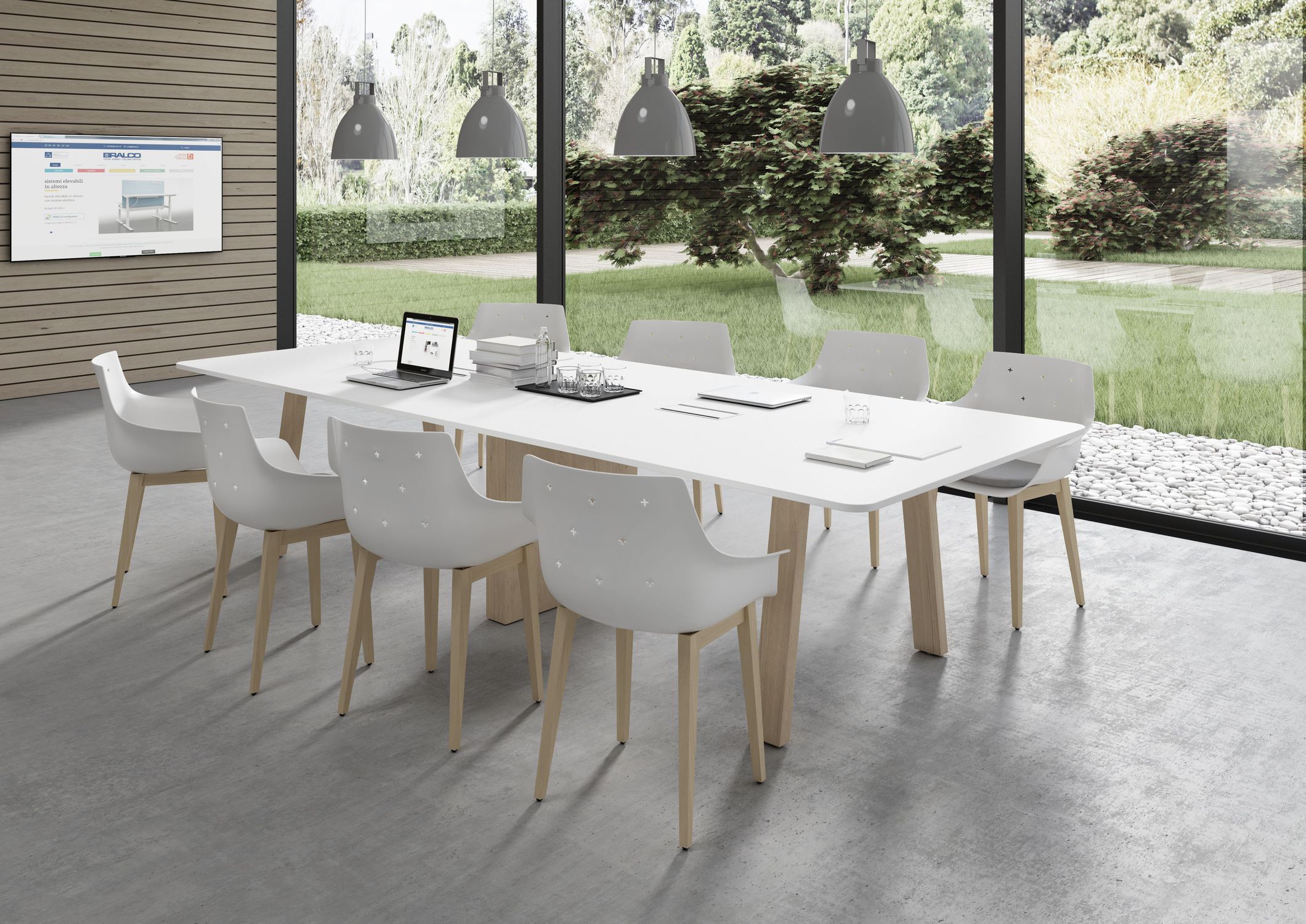 Tavolo Da Conferenza Moderno 120x60x74cm - Struttura In Metallo Robusta | Per Ufficio E Riunioni - Foto 4