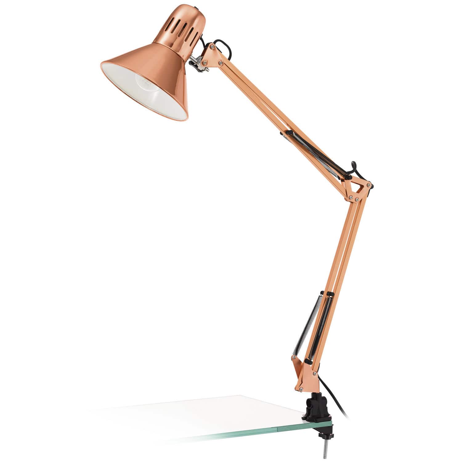 Eglo Lampada Da Tavolo In Acciaio – Finitura Bianco E Oro, Design Moderno, Attacco E27, Altezza 25,5 Cm