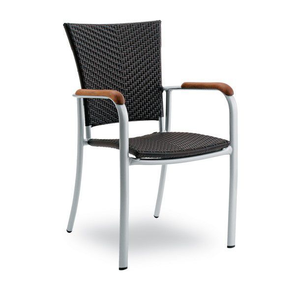 Set 2 sedie da giardino in rattan con cuscino morbido sfoderabile struttura in metallo, 2 Sedie da esterno Beige