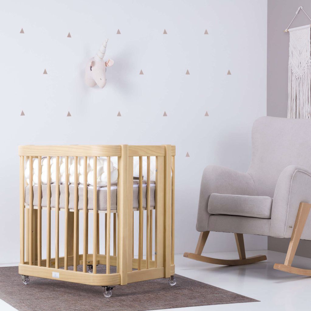 Culla Neonato Maddox 70x140cm In Legno Di Pino - Trasformabile, Grigio, Con Barriere Sicurezza - Foto 9