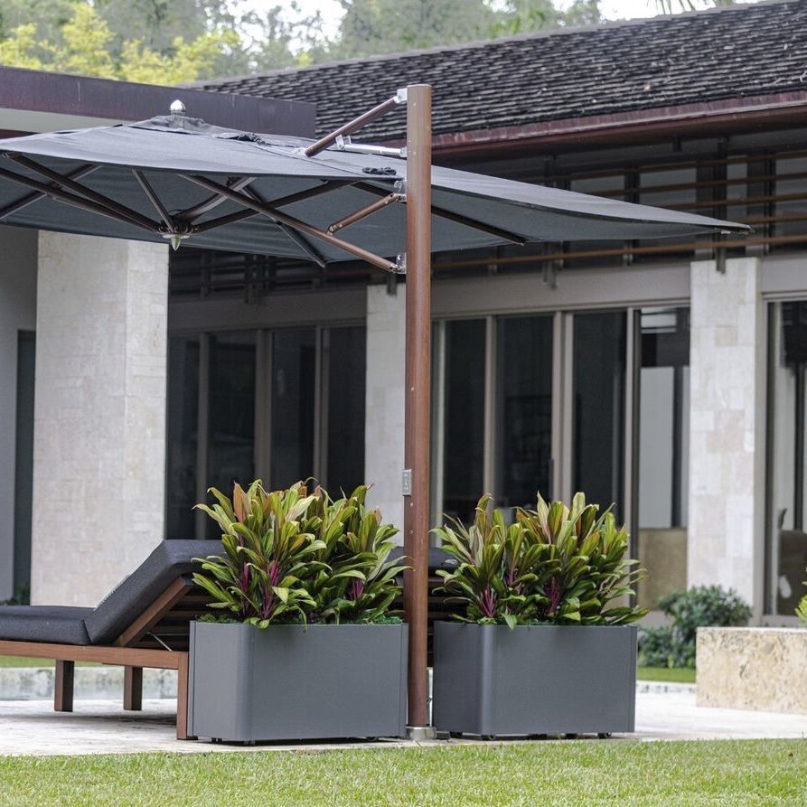 Fioriera in metallo 30 x 12 x 14 - Fioriera rettangolare media - Vaso annuale primaverile - Patina - Italia