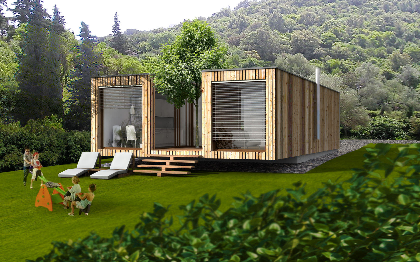 Casa prefabbricata EK 007 ekokoncept, wooden prefabricated buildings, d.o.o ecologica