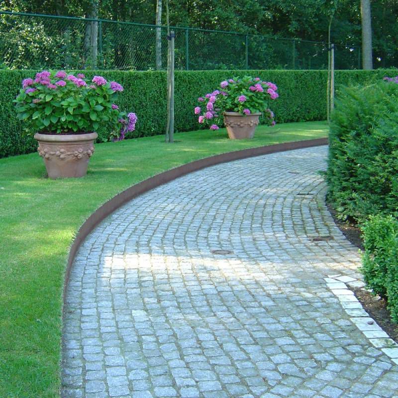 BORDI GIARDINO AIUOLE in alluminio- separatore per ghiaia ed erba - FG