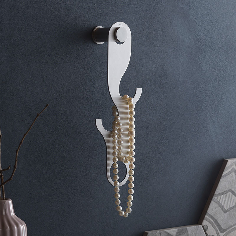 Appendiabiti Da Parete Mina In Legno Driftwood | 7 Ganci, 90 Cm | Pannello In Legno Massiccio Naturale Per Ingresso E Soggiorno