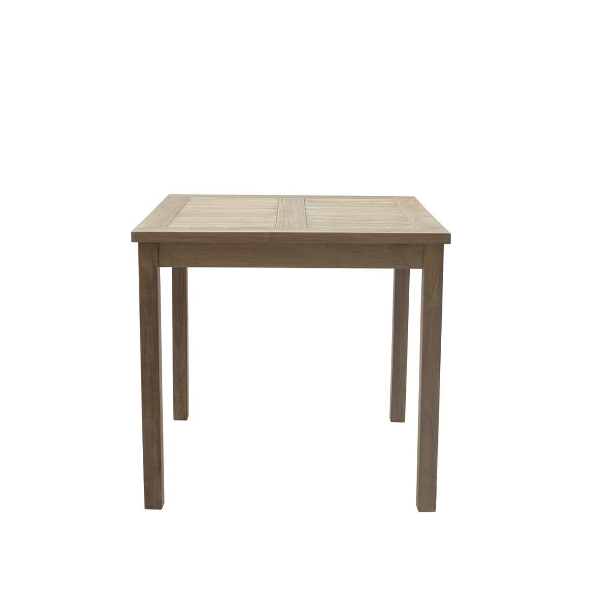 Sunnydaze Tavolo Da Pranzo Quadrato In Teak Massiccio Per Esterni – 80x80 Cm, Marrone Chiaro, Per Patio E Giardino