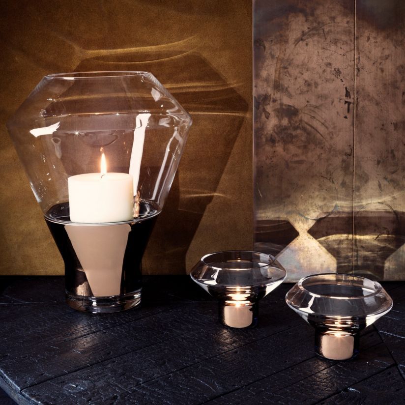 Portacandela Vetro Antivento Tom - Motivo Cervo, 13 Cm, Nero/Oro - Foto 6