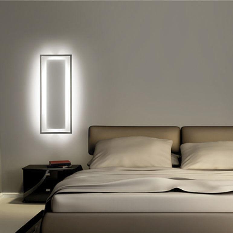 Applique design originale UNIS LT CINIER da interno / in acciaio / rettangolare