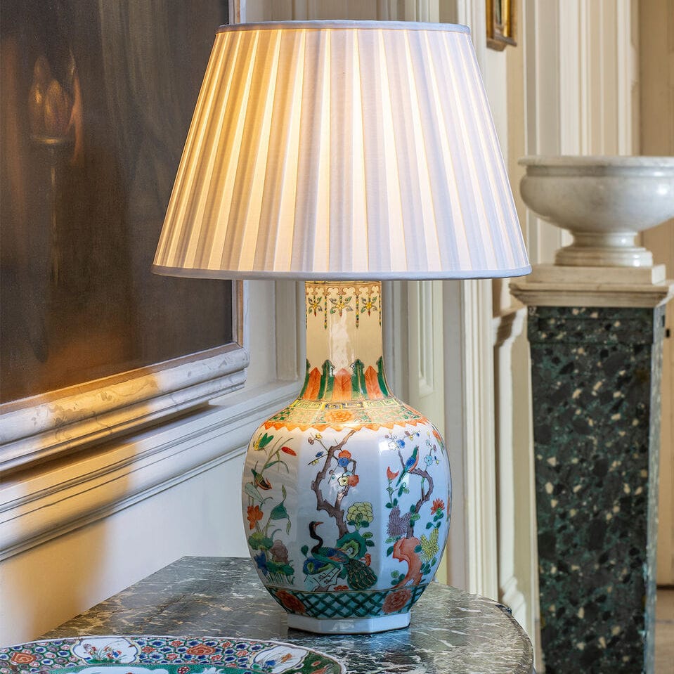 Lampade da tavolo in porcellana di Capodimonte con roselline rosa, set di 2 in vendita su