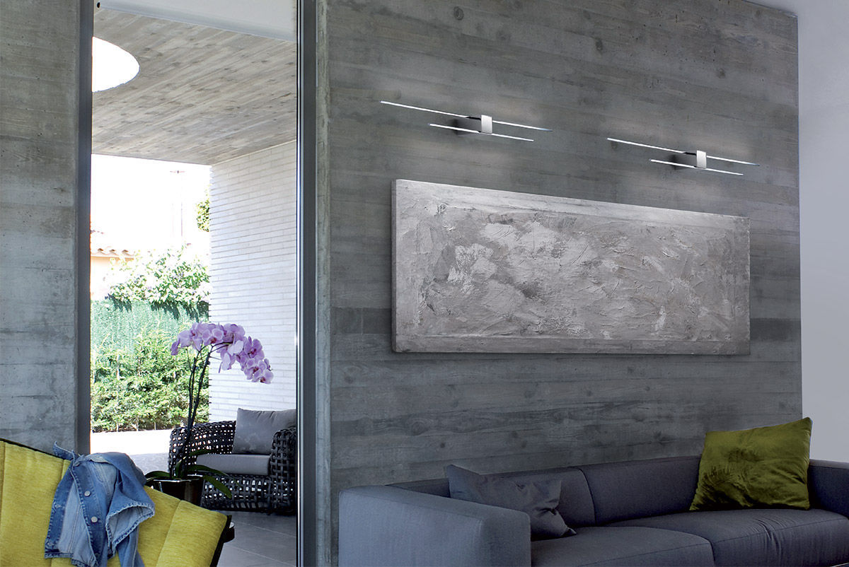 Applique per quadri moderna ORIZZONTE in ottone / LED / lineare