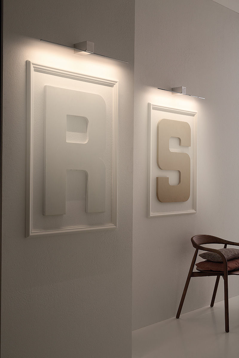 Applique per quadri moderna ORIZZONTE in ottone / LED / lineare