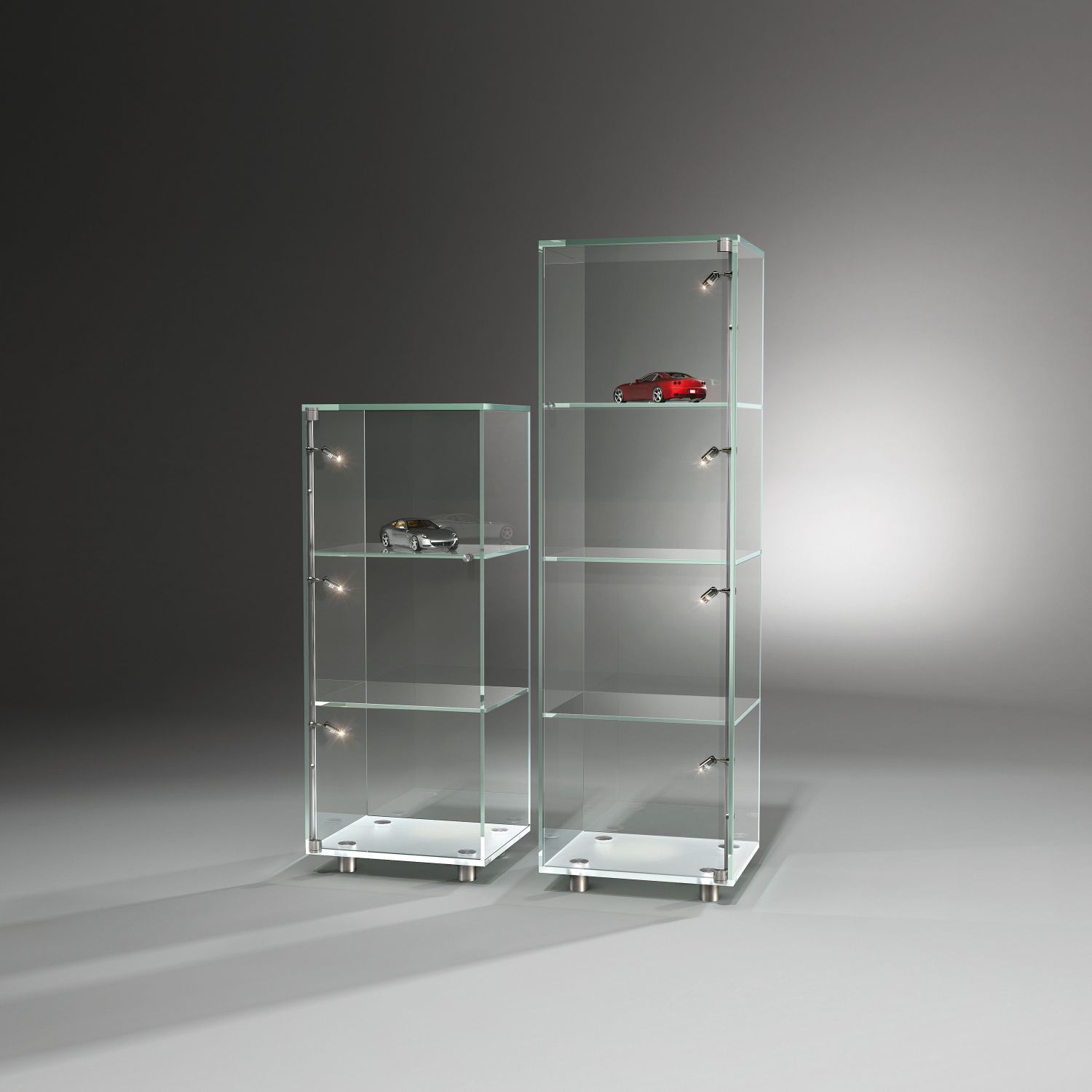 PREMTURE Illuminazione Vetrina In Vetro Bianco, Vetrina A Doppia Ante, Con Ripiani Mobili, Vetrina, Armadio Da Bagno Vetrina In Vetro Con Ante In Vetro E Illuminazione (80 X 40 X 160 Cm