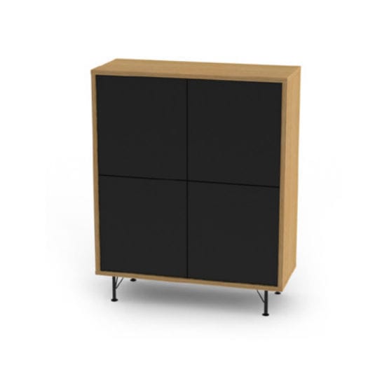 Credenza alta FLOW 2864 Tenzo AB design scandinavo / in rovere / in acciaio