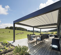 Pergola addossata / in alluminio / con copertura...