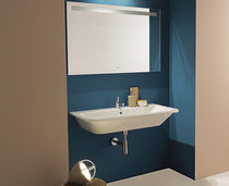 Lavabo sospeso / in ceramica / rettangolare...