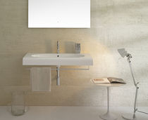 Lavabo sospeso / in ceramica / rettangolare...