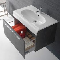 Mobile lavabo sospeso / in legno / moderno...