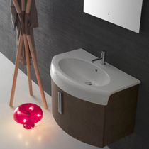 Mobile lavabo sospeso / in legno / moderno...