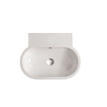 Lavabo sospeso / in ceramica / ovale / moderno