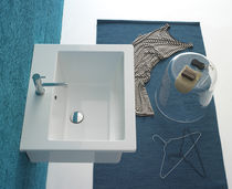 Lavabo sospeso / in ceramica / rettangolare...