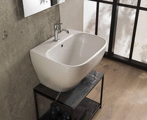 Lavabo sospeso / in ceramica / rettangolare...