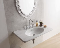 Lavabo sospeso / in ceramica / rettangolare...