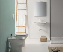 Lavabo sospeso / in ceramica / moderno