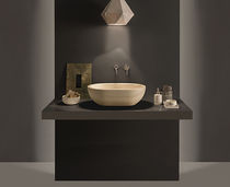 Lavabo da appoggio / in pietra / ovale /...