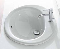 Lavabo da semincasso / in ceramica / ovale...