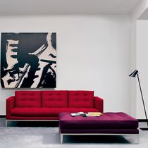 Divano moderno / rosso / in tessuto / in...