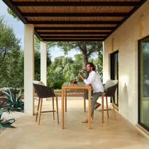 Sedia alta moderna / Tricord® / in teak...
